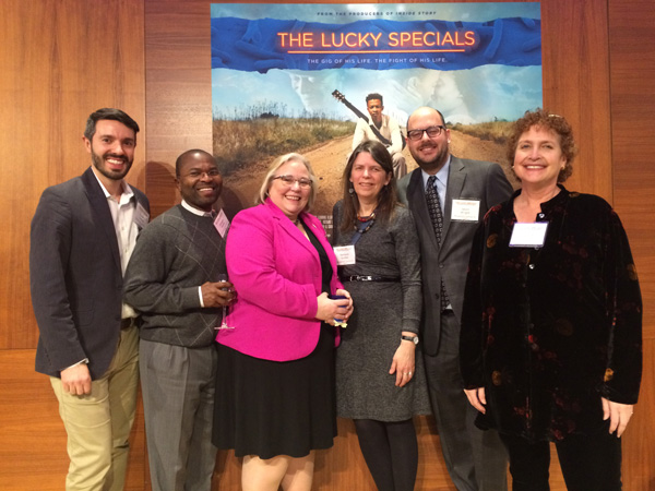 [MSH staff at "The Lucky Specials" premiere at Discovery Communications in Silver Spring, MD. L-R:  Jordan Coriza, Douglas Keene, Vickie Barrow-Klein, Barb Ayotte, Jason Wright and Carole Douglis]{Photo credit: MSH}
