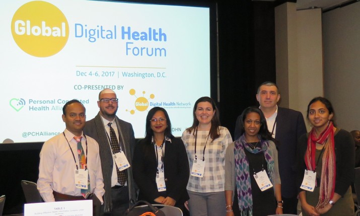 [MSH-Mitarbeiter beim Global Digital Health Forum 2017.] {Foto mit freundlicher Genehmigung von Sherri Haas}