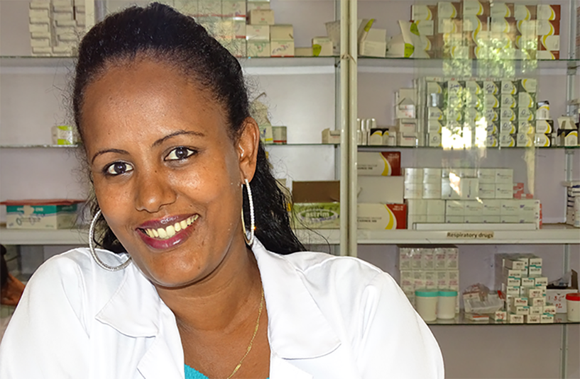 Pharmacy staff at Felege Hiwot Hospital in Bahir Dar, Ethiopia. Photo Credit: Tsion Issayas/MSH