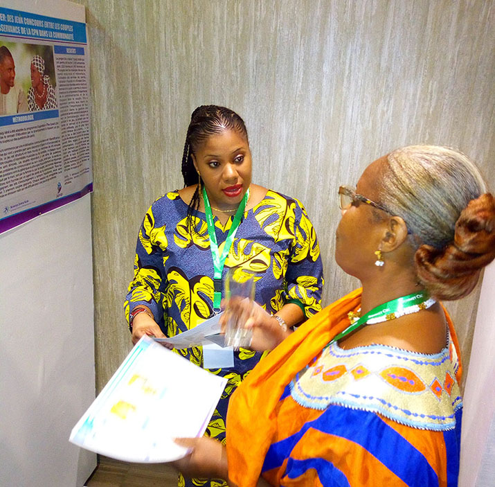 [Mariame Sene Diallo during her poster presentation on the PROGRES tool. Photo credit: Dr. Issiaga Daffe, COP of the KJK project in Mali.]