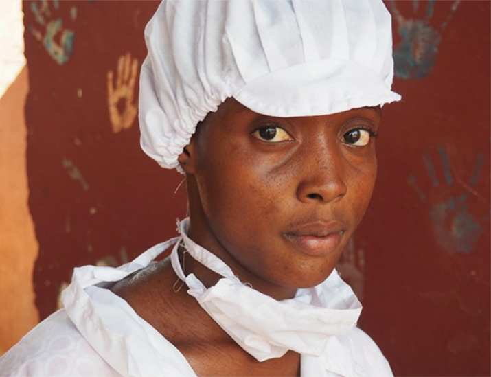 {Aminita Djiré, a condom seller and MYT member. Photo credit: David J. Olson}