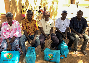 [Un grupo de TSC se reúne en su centro de salud local en el distrito de Yako, Burkina Faso. Crédito de la foto: MSH]