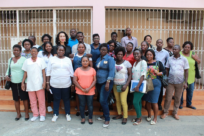 [Ilha Health Center staff after completing training on key populations, stigma, and discrimination facilitated by LINKAGES in partnership with the Eu Sou Trans Movement in June 2018. Photo credit: LINKAGES/MSH]