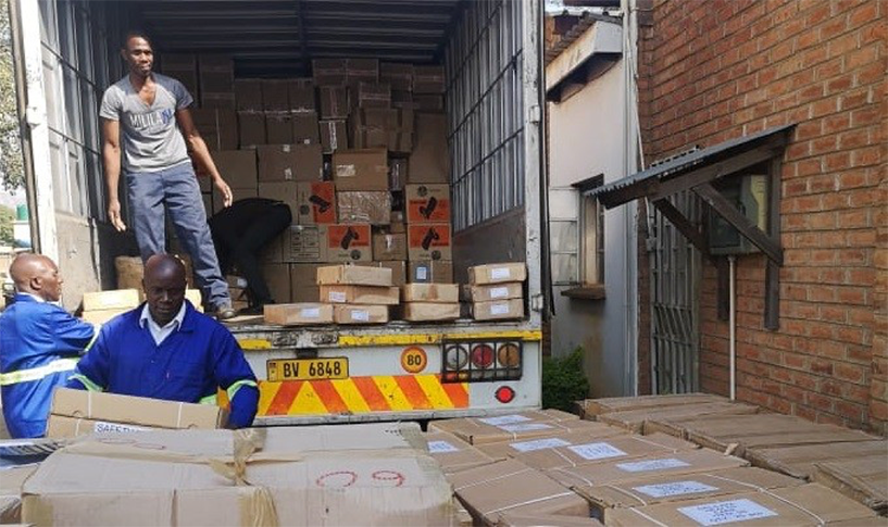 [VillageReach van delivers PPE to hard-to-reach areas in Malawi.]