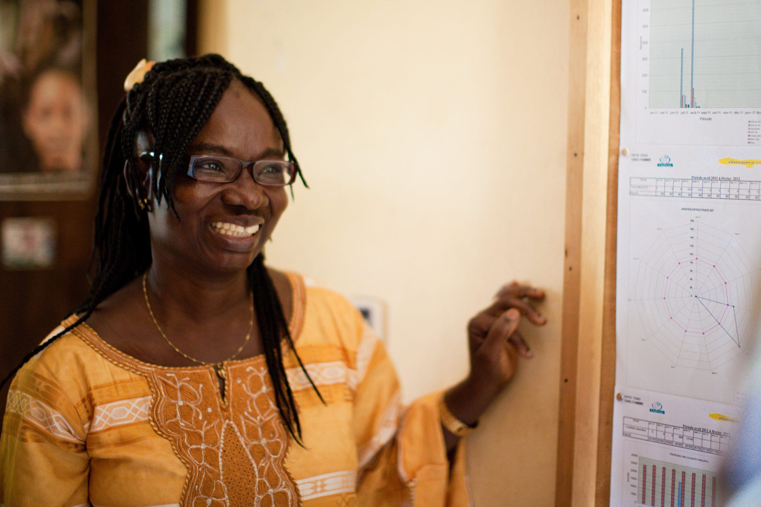 Woman smiling in yellow photo by Katy Doyle