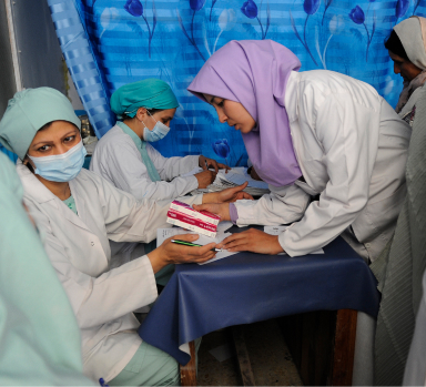 Clínica de saúde no Afeganistão