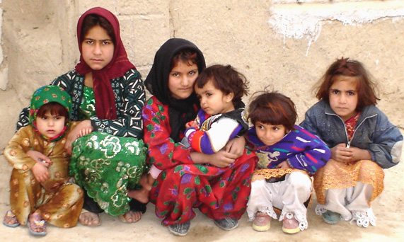 Família em Herat, Afeganistão.