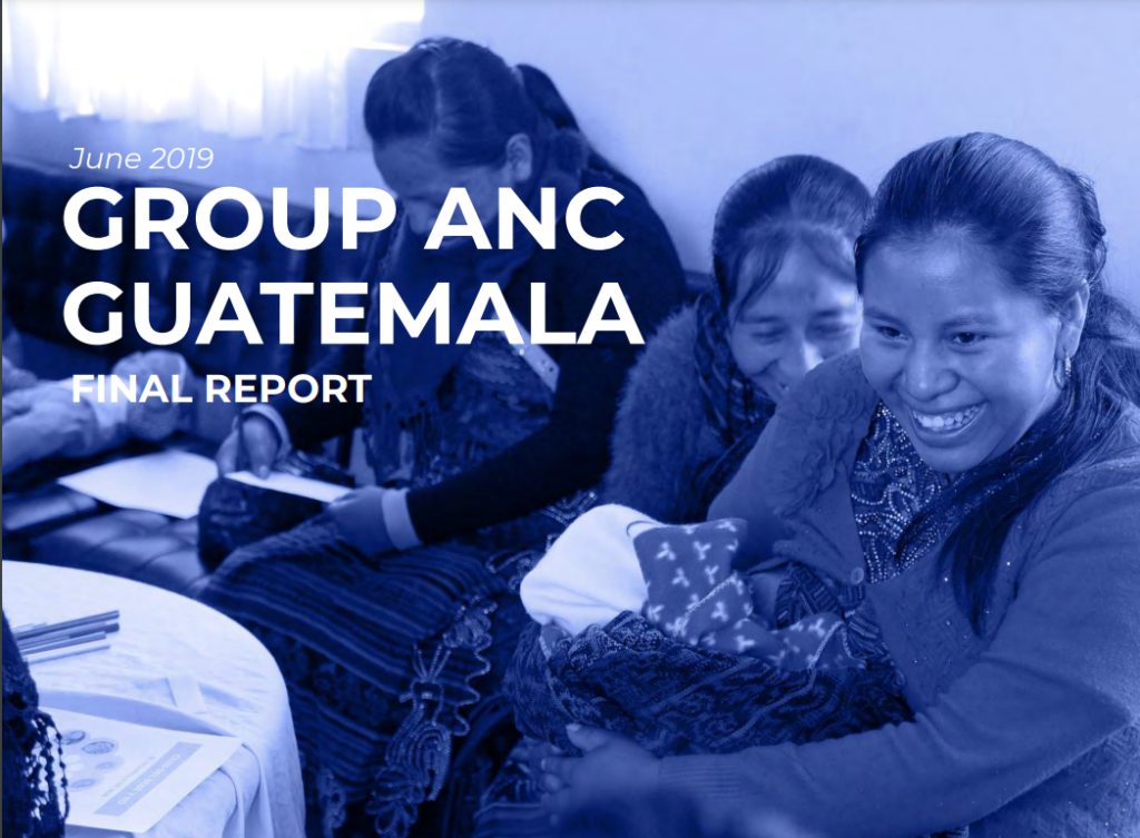 Imagem de capa do relatório Group ANC Guatemala 2019