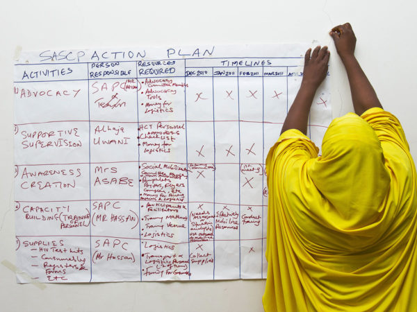 Ein Aktionsplan, der während des Gombe LDP im Bundesstaat Niger, Nigeria, entwickelt wurde.