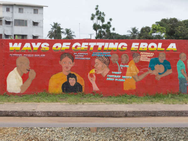 Pintura sobre el ébola