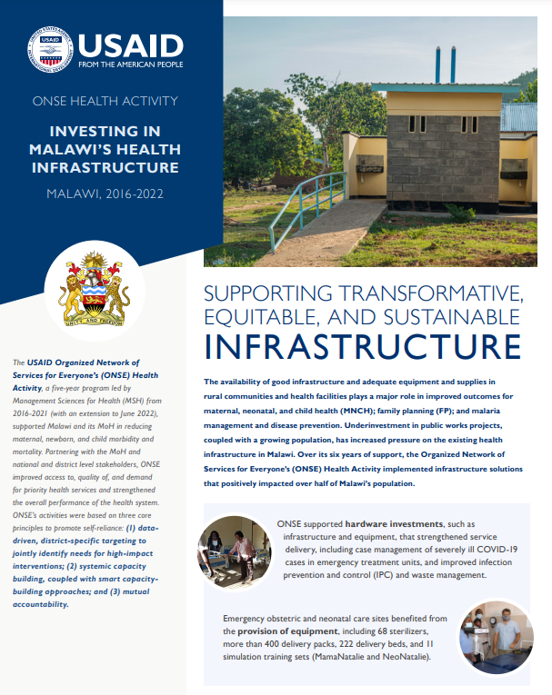 Cover of the report "Supporting Transformative Equitable and Sustainable Infrastructure"