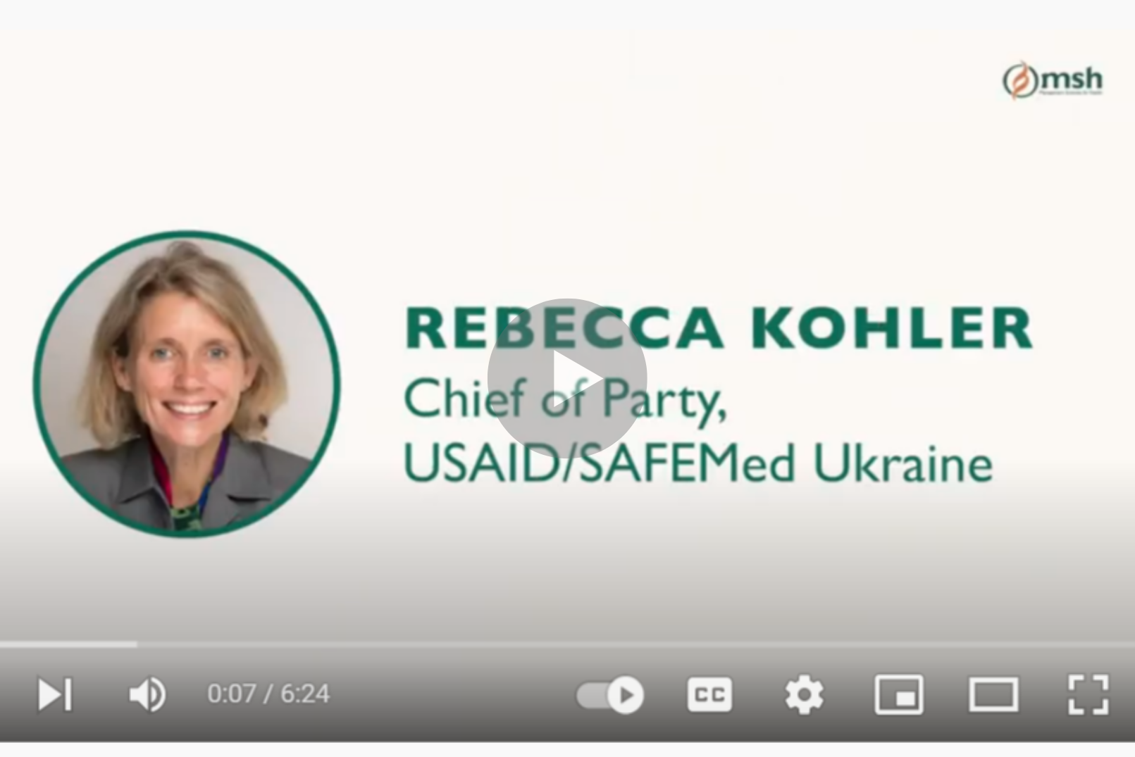 Rebecca Kohler, Chief of Party
