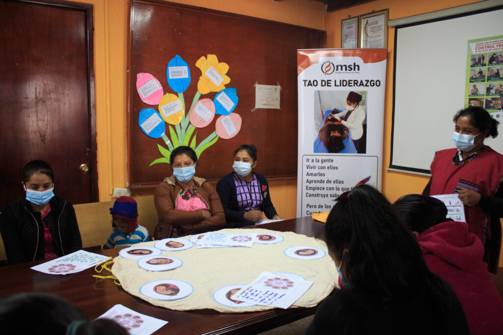 A group of pregnant women attend an antenatal care group meeting in Guatemala.