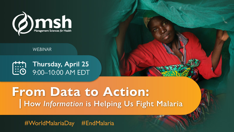Des données à l'action : Comment l'information nous aide à lutter contre le paludisme jeudi 25 avril | 9h00 à 10h00 HE