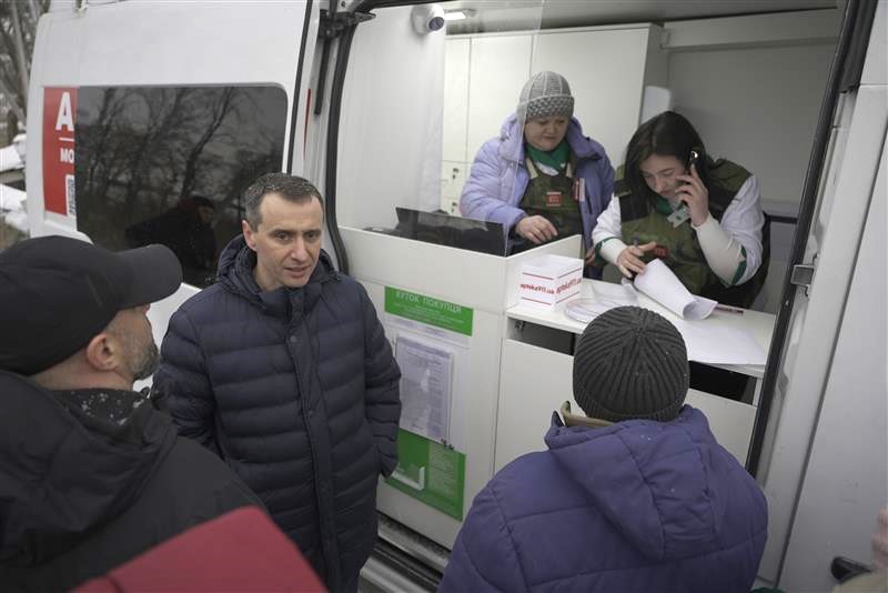 Minister of Health of Ukraine Viktor Liashko visits the Kharkiv region, where the first mobile pharmacy was launched in January 2024. Photo by: Press Service of the Ministry of Health of Ukraine