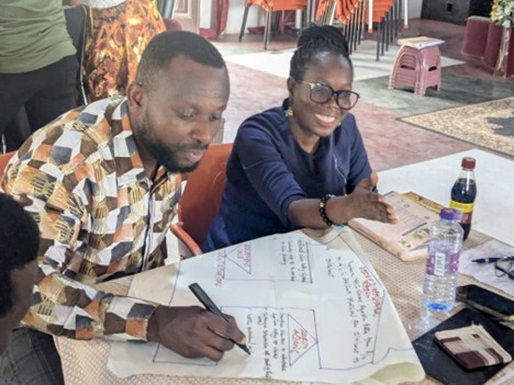 District participants in Akuapim South complete the Challenge Model for their Cycle 3 selected