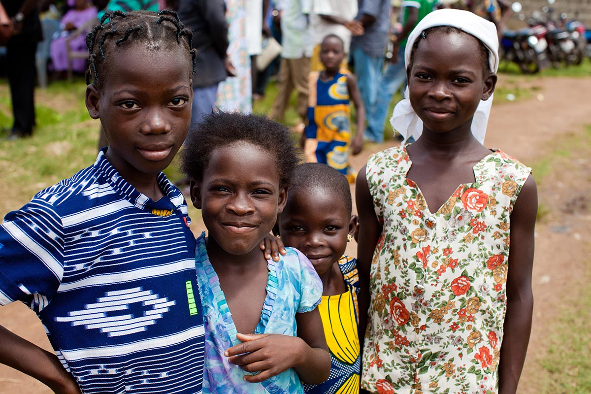 Group photo of happy children