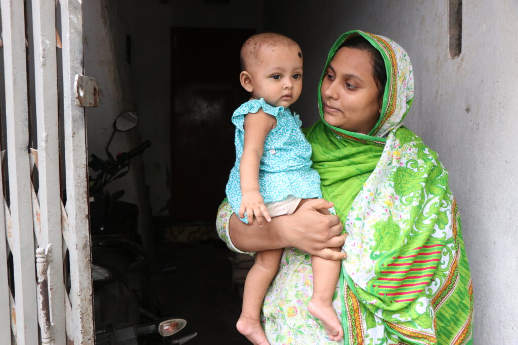 Mother and baby in Bangladesh.